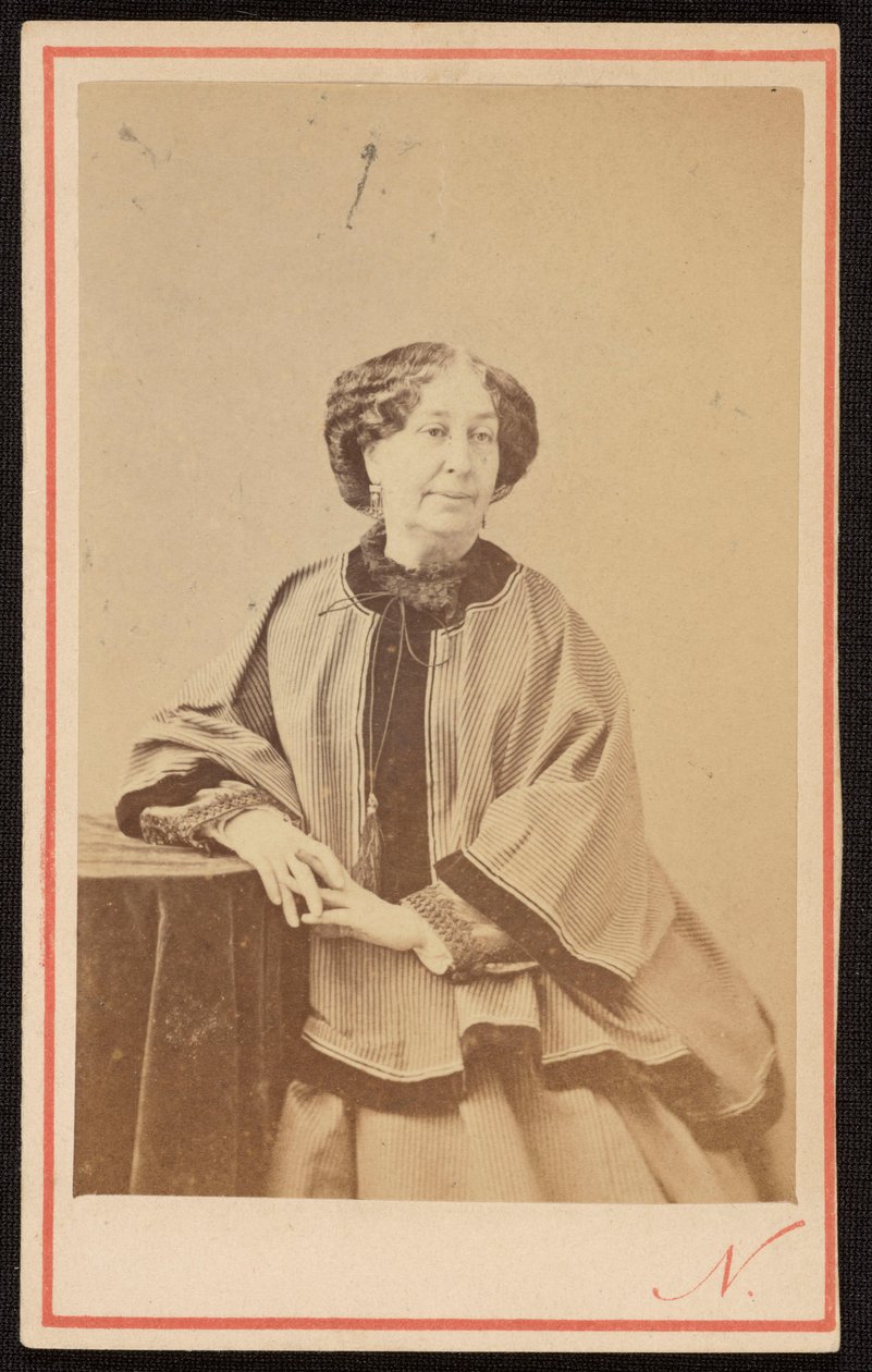 Portrait de George Sand (1804 - 1876), écrivaine française, dans l
