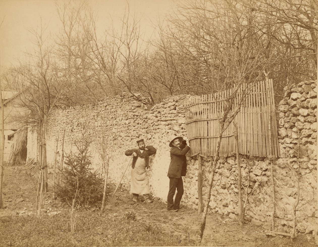 Ermitage de Sénart, un jardinier et Jules Belaube - Nadar [Gaspard Félix Tournachon]