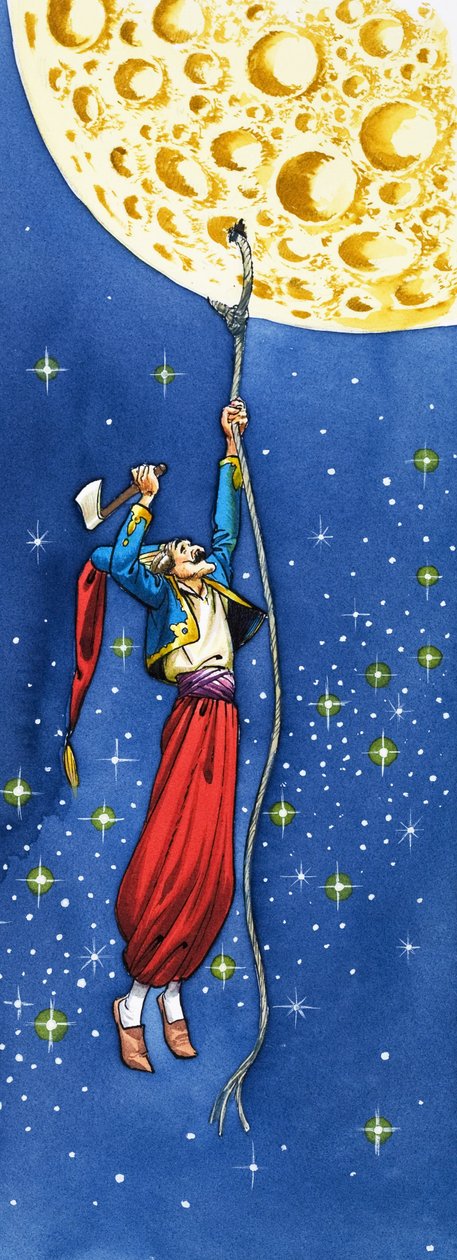 Les merveilleuses aventures du baron de Munchausen (gouache sur papier) - Nadir Quinto