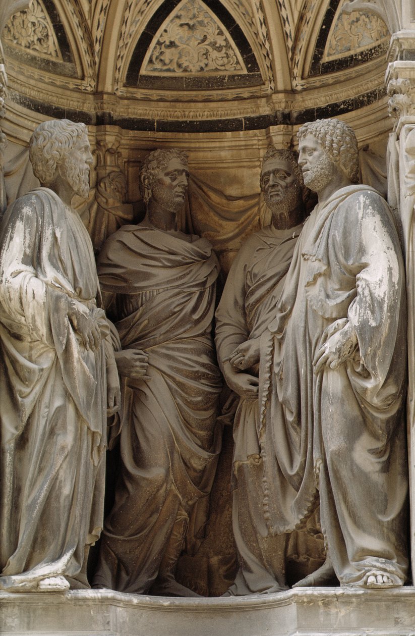 I Quattro Coronati, de la niche de la guilde des tailleurs de pierre et des charpentiers, c.1415 - Nanni di Banco
