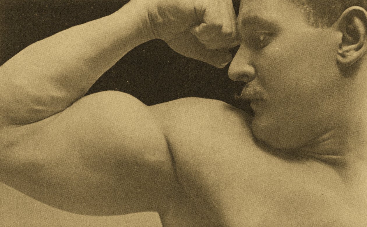 Eugen Sandow, en pose gréco-romaine classique, vers 1894 - Napoleon Sarony