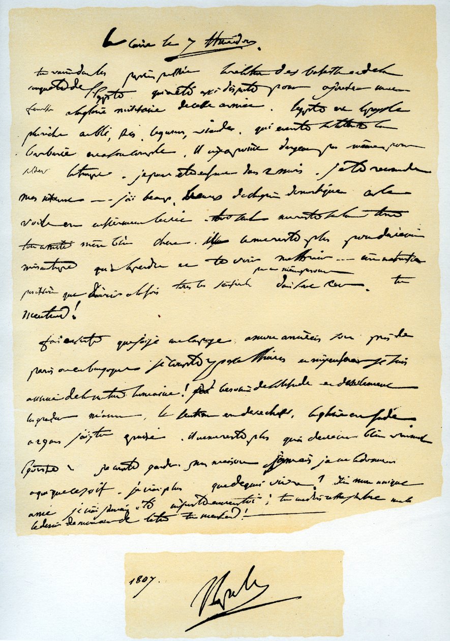 Lettre de Napoléon Bonaparte à son frère Joseph, 25 juillet 1798 - Napoleon Bonaparte I