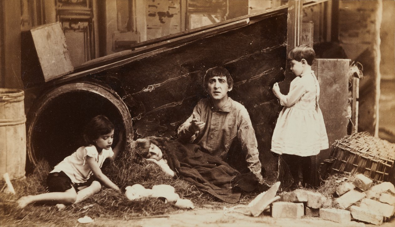 Groupes de personnages : des ennuis à la maison - Napoleon Sarony