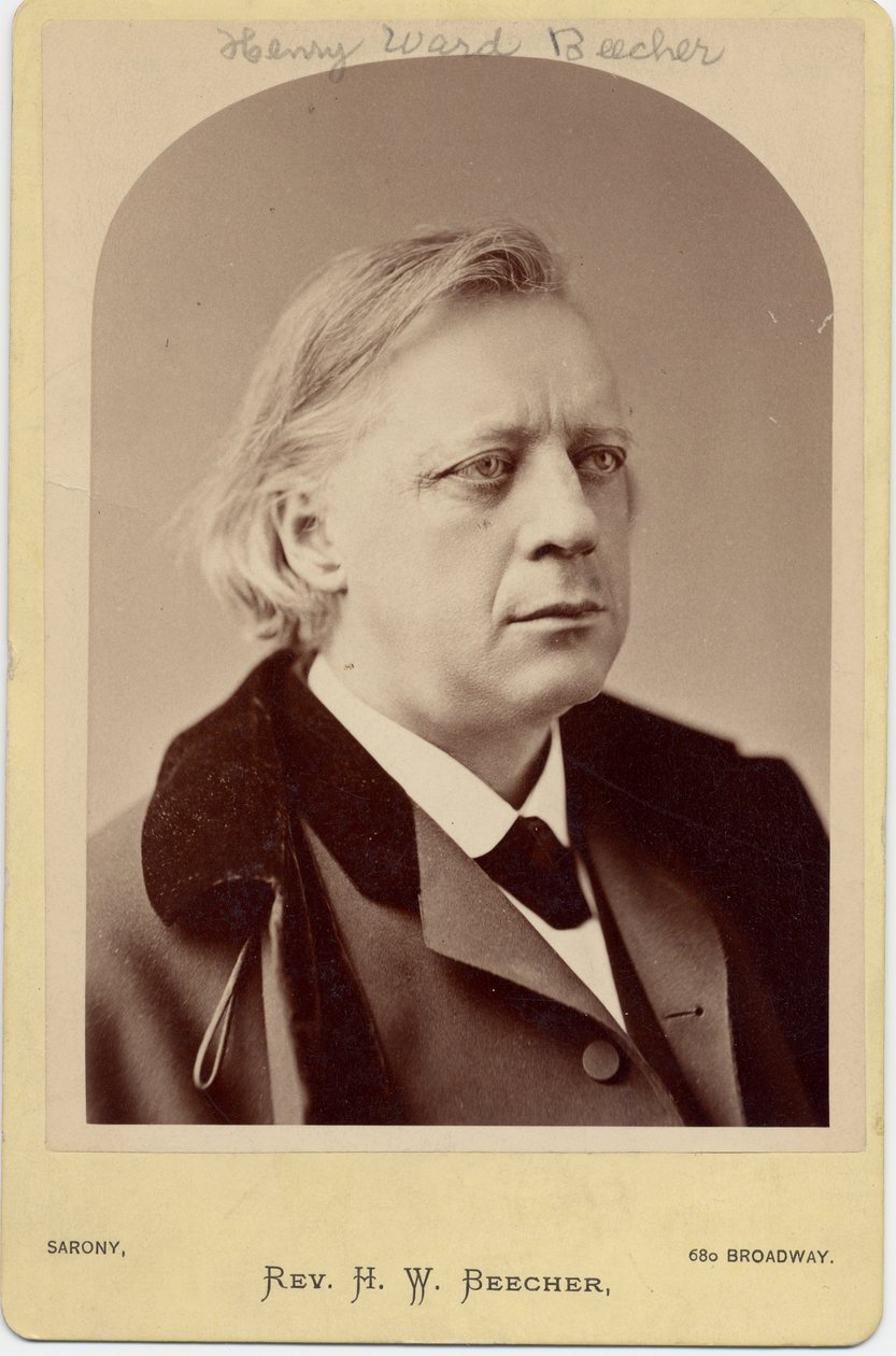 Henry Ward Beecher (1818-87), clergyman américain, réformateur social - Napoleon Sarony