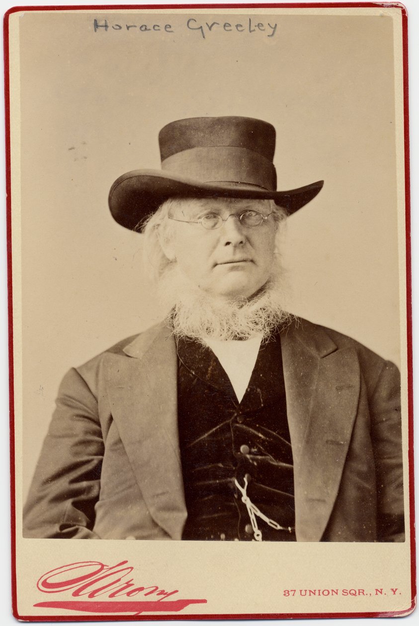 Horace Greeley (1811-72), homme politique et éditeur de journaux américain - Napoleon Sarony