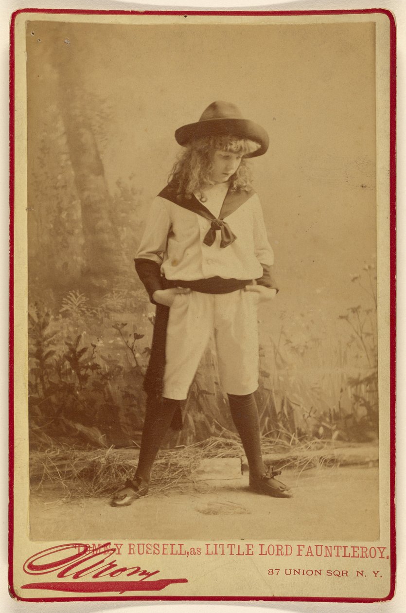 Tommy Russell, dans le rôle du Petit Lord Fauntleroy - Napoleon Sarony