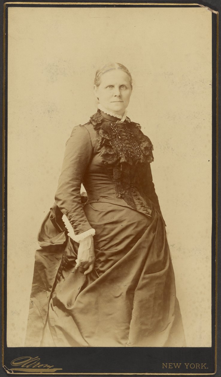 [Femme non identifiée debout en longue robe] - Napoleon Sarony