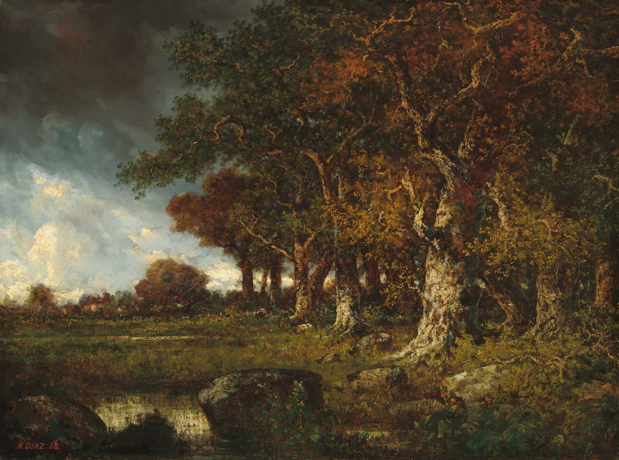 Le bord de la forêt aux Monts-Girard, Fontainebleau - Narcisse Virgilio Díaz