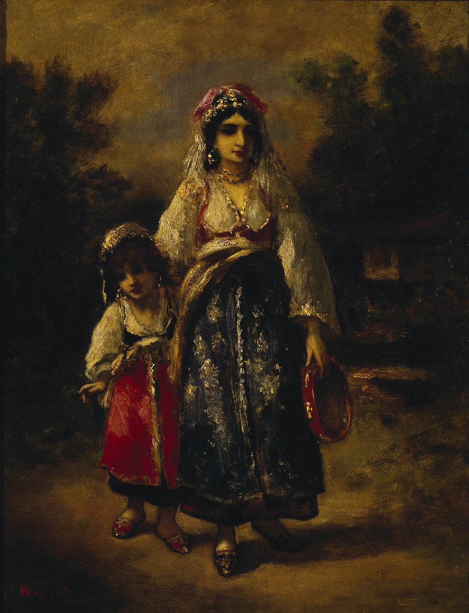 Femme et fille - Narcisse Virgile Diaz de la Peña