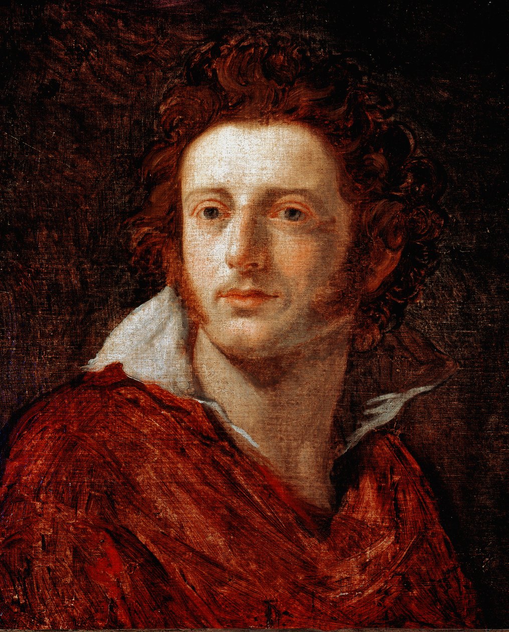 Portrait du poète et dramaturge italien Ugo Foscolo (1778-1827) - Natale Schiavoni