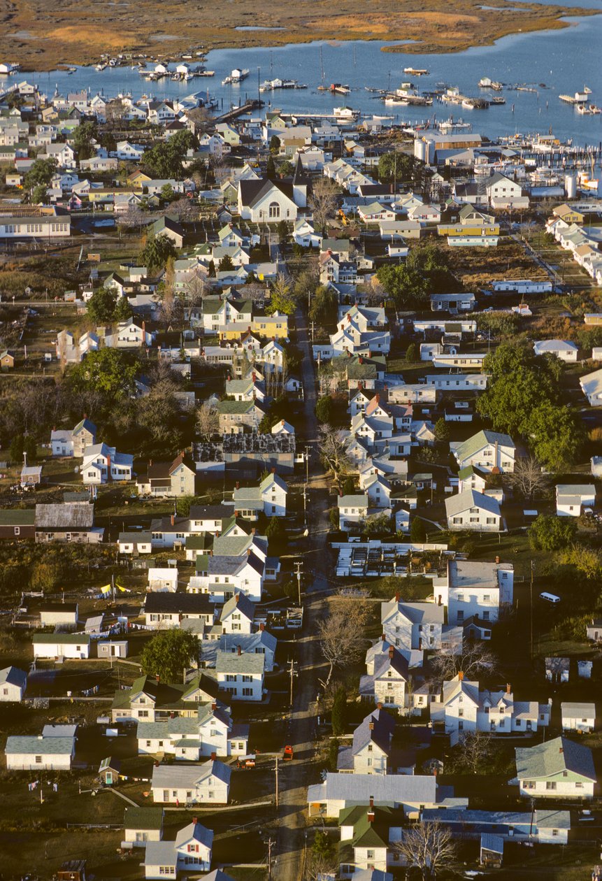 Photographie aérienne des maisons le long de King Street, l