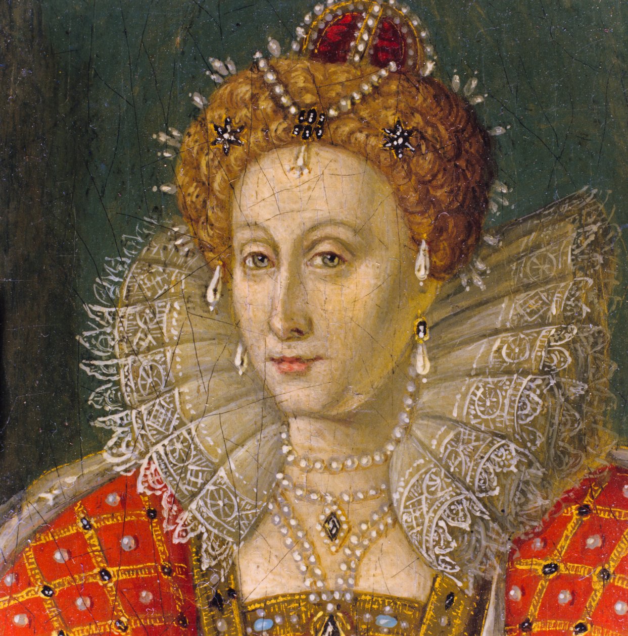 Détail du portrait miniature de la reine Élisabeth I - Nathan Benn