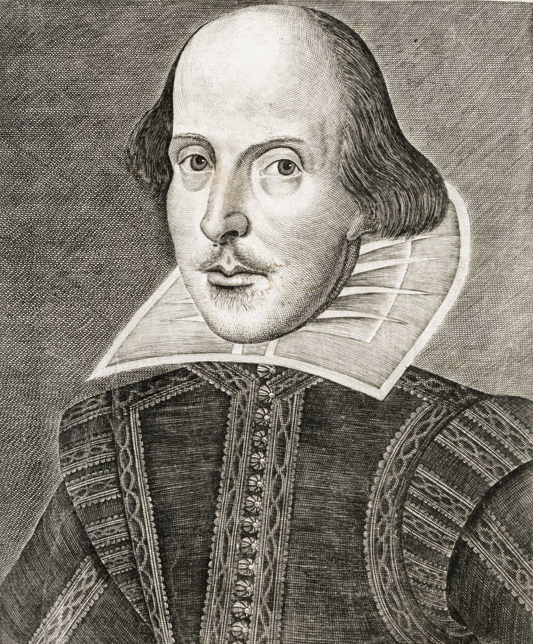 Portrait de William Shakespeare sur la page de titre des Comédies, histoires et tragédies i... - Nathan Benn