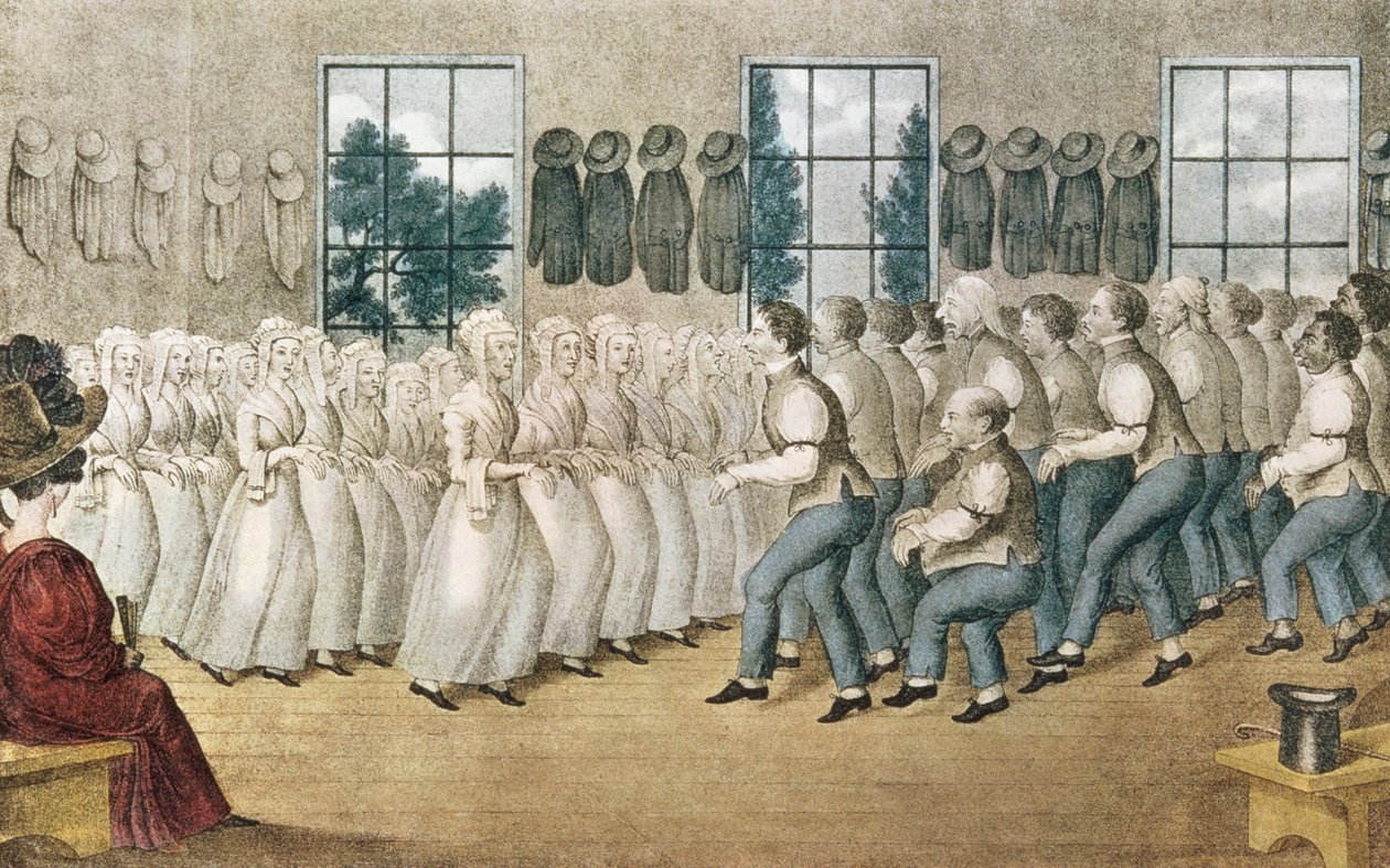 Les Shakers près de Lebanon, publié par Currier et Ives, New York - Nathaniel Currier
