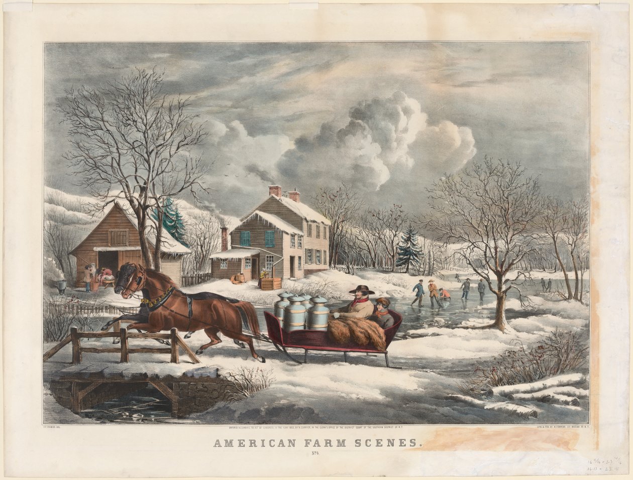 Scènes de ferme américaine, hiver - Nathaniel Currier