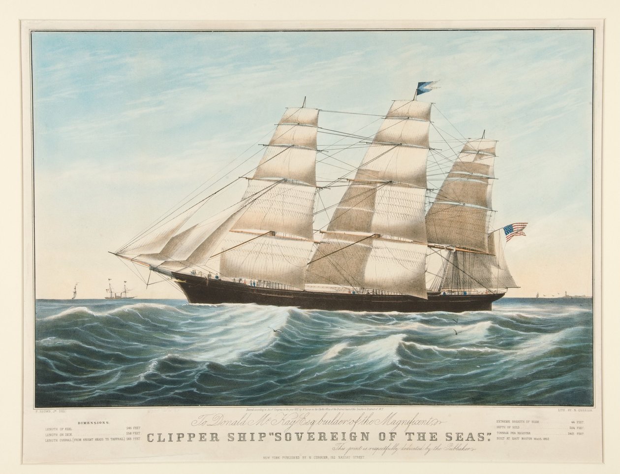 Le clipper « Sovereign of the Seas » - Nathaniel Currier
