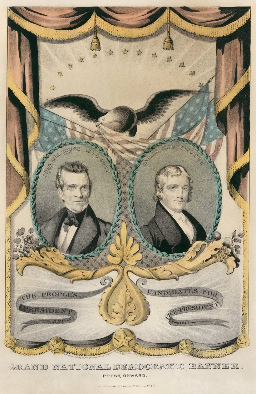 Grande bannière nationale démocrate - Nathaniel Currier