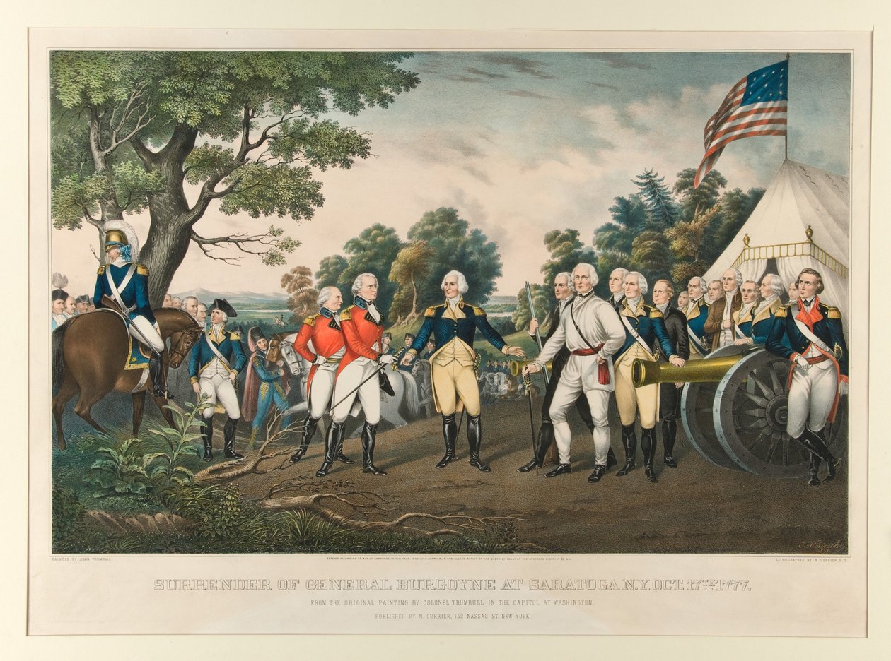 Capitulation du général Burgoyne à Saratoga, dans l