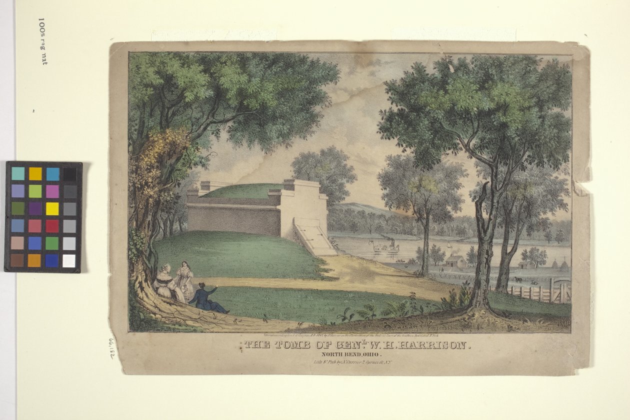 La tombe du général W. H. Harrison - Nathaniel Currier