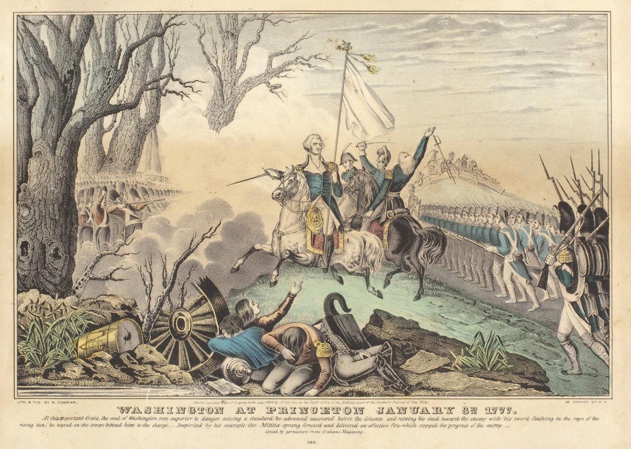 Washington à Princeton, le 30 janvier 1777 - Nathaniel Currier