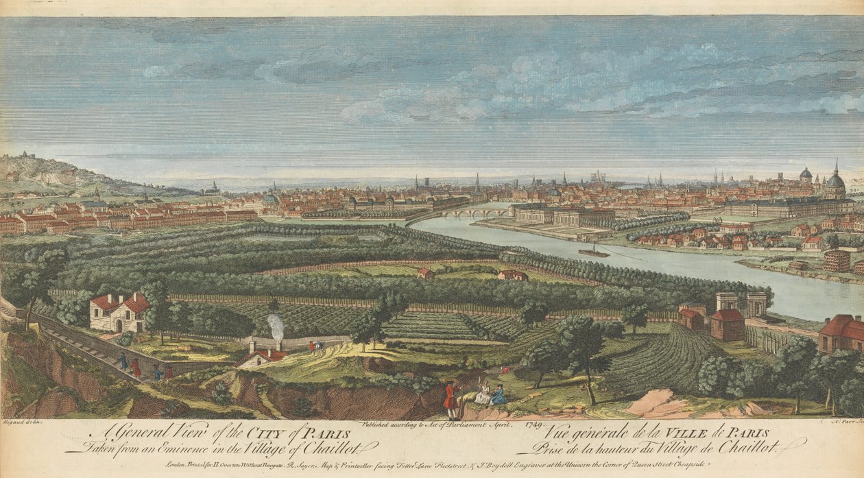 Vue générale de la ville de Paris prise d