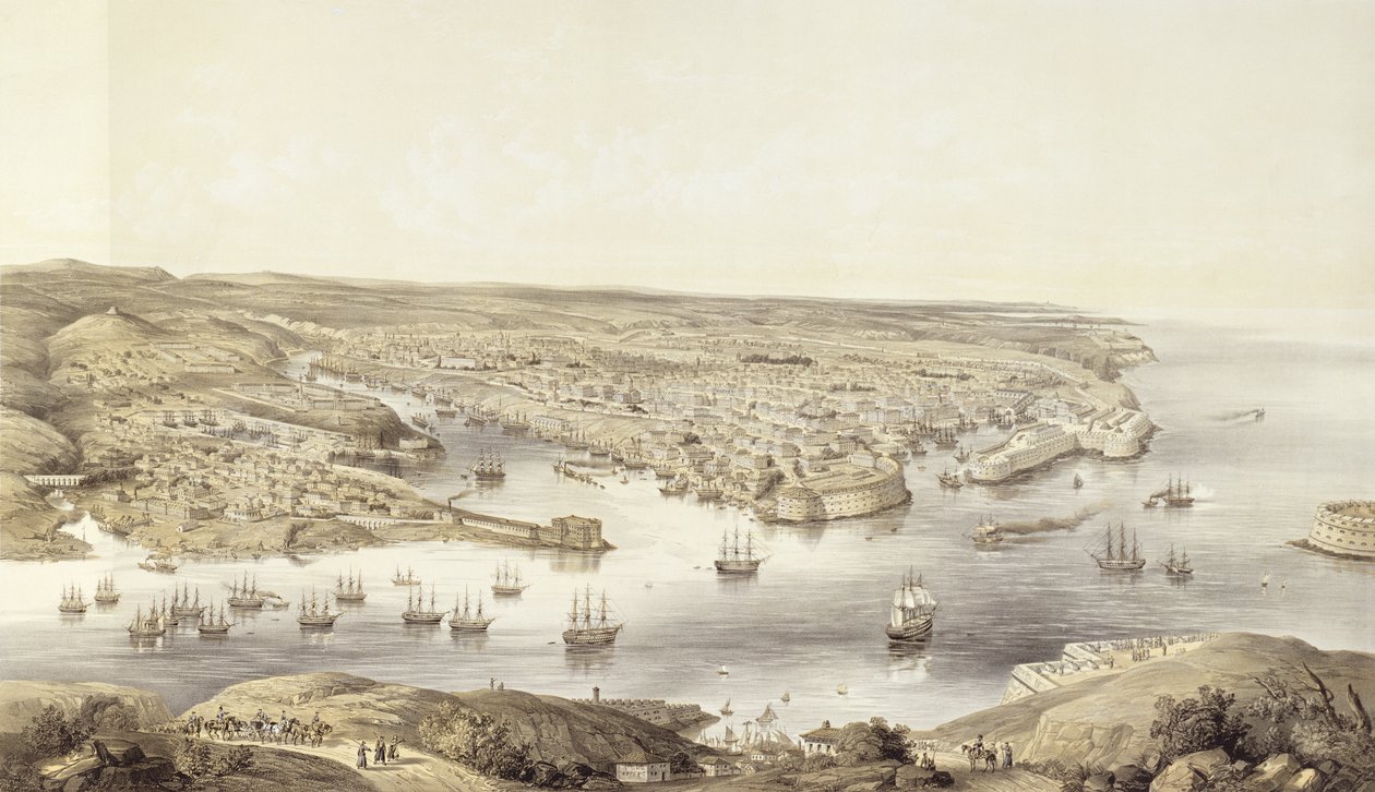 Sébastopol dans toute sa gloire, 1848, gravé par Day und Son, publié 1857 - Nathaniel Whittock