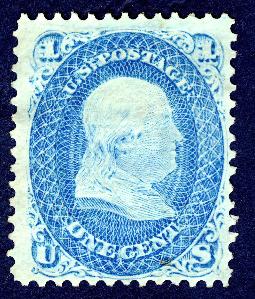 1c Franklin F Grill unique, 1867 - National Bank Note Company