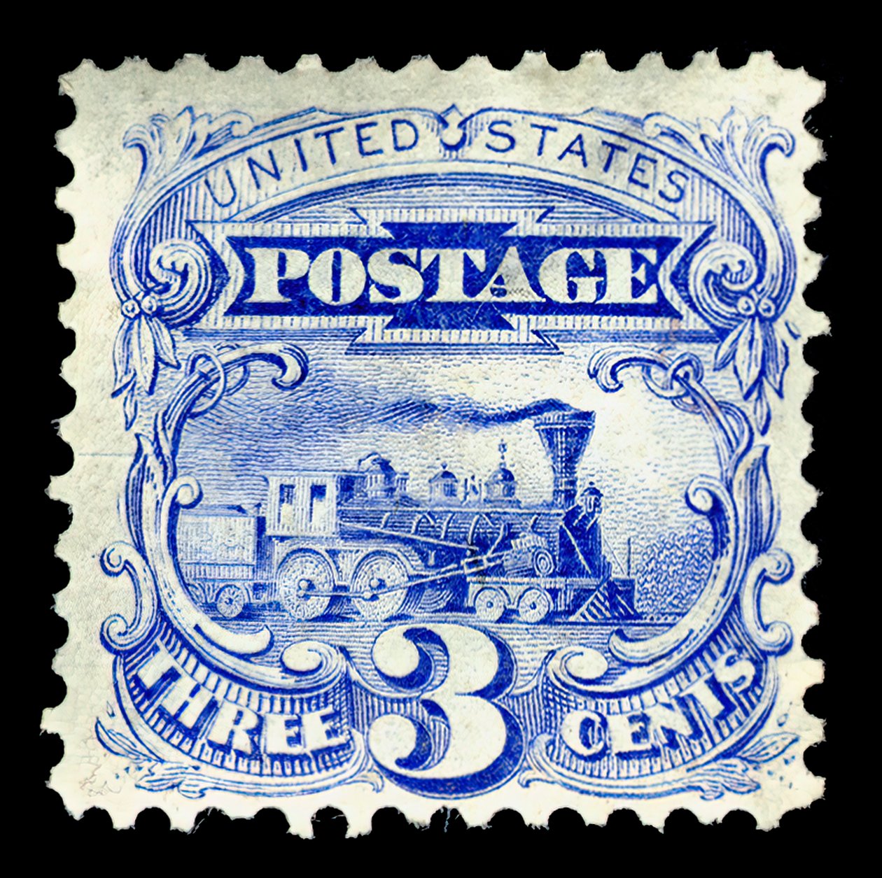 Locomotive à vapeur 3c réédition - National Bank Note Company