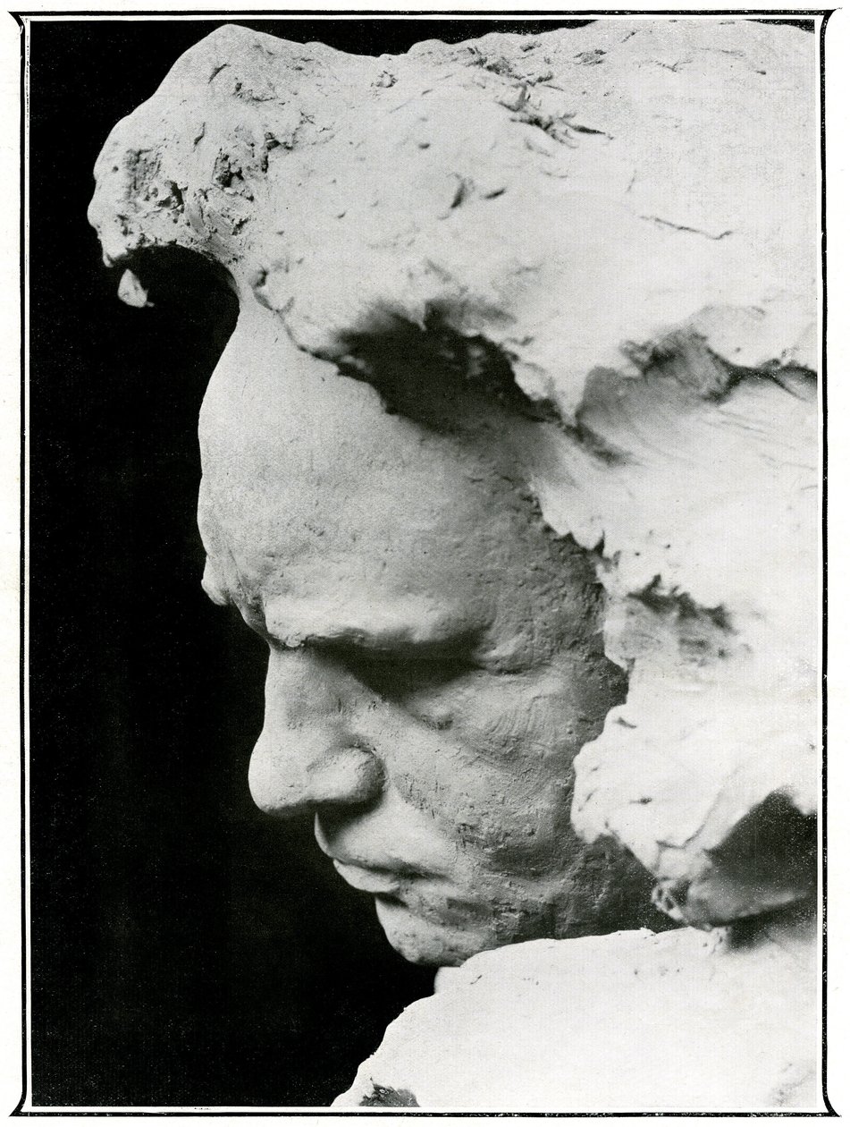 Profil de Ludwig van Beethoven (1770-1827), détail d
