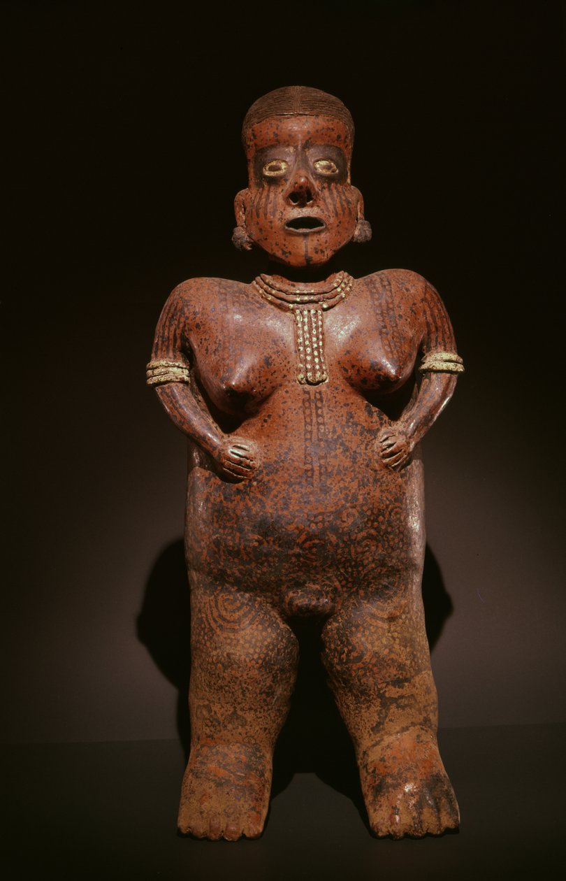 Figurine représentant une femme richement peinte - Nayarit