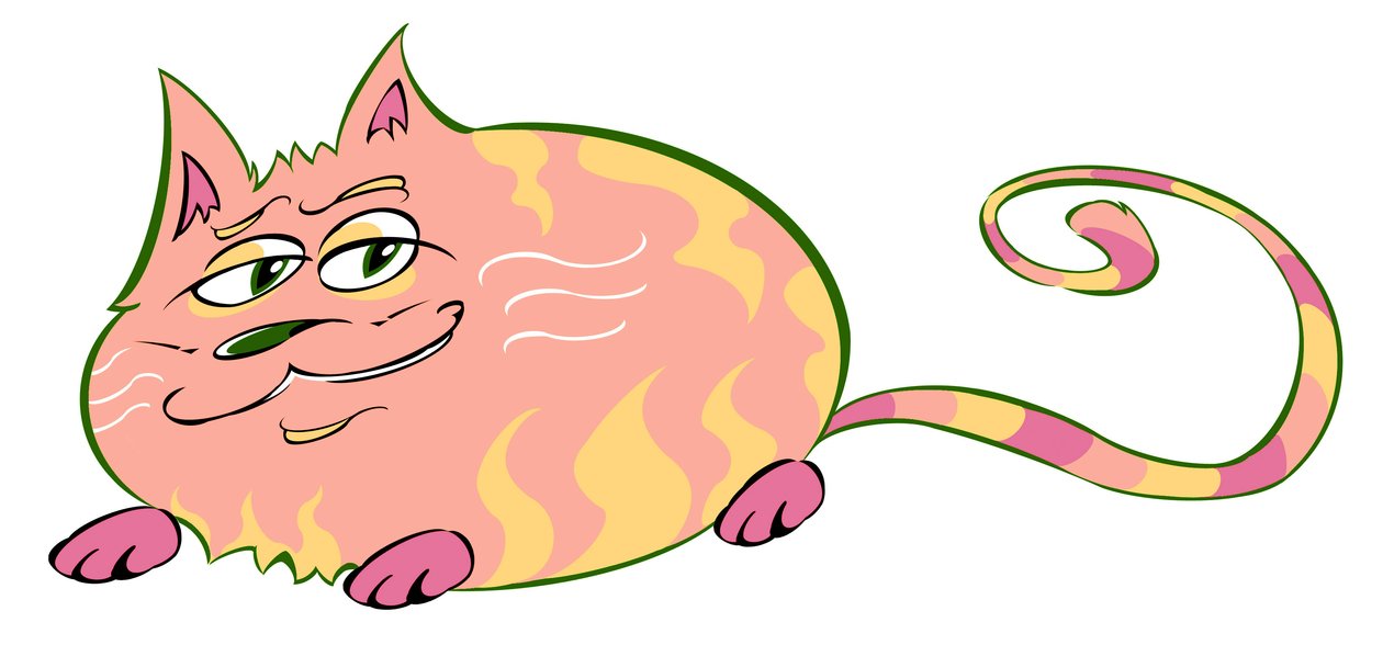 Chat courbé - caricature - Neale Osborne