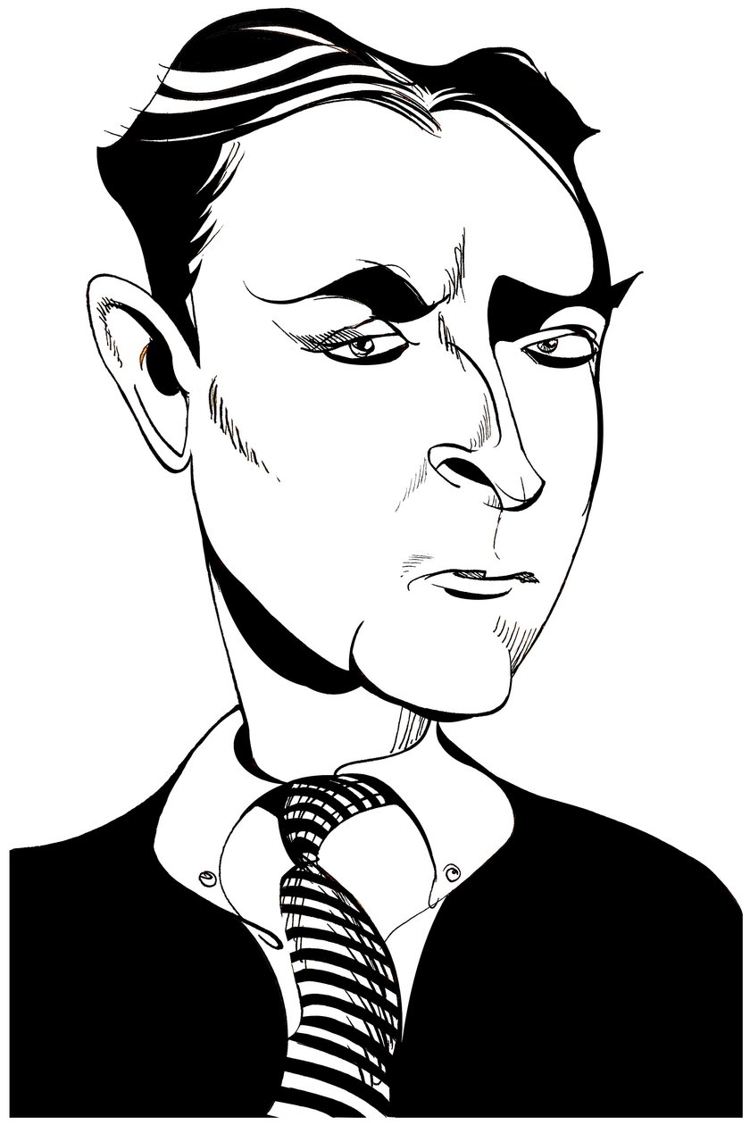 Francis Scott Fitzgerald - caricature du romancier et nouvelliste américain, 1896-1940 - Neale Osborne