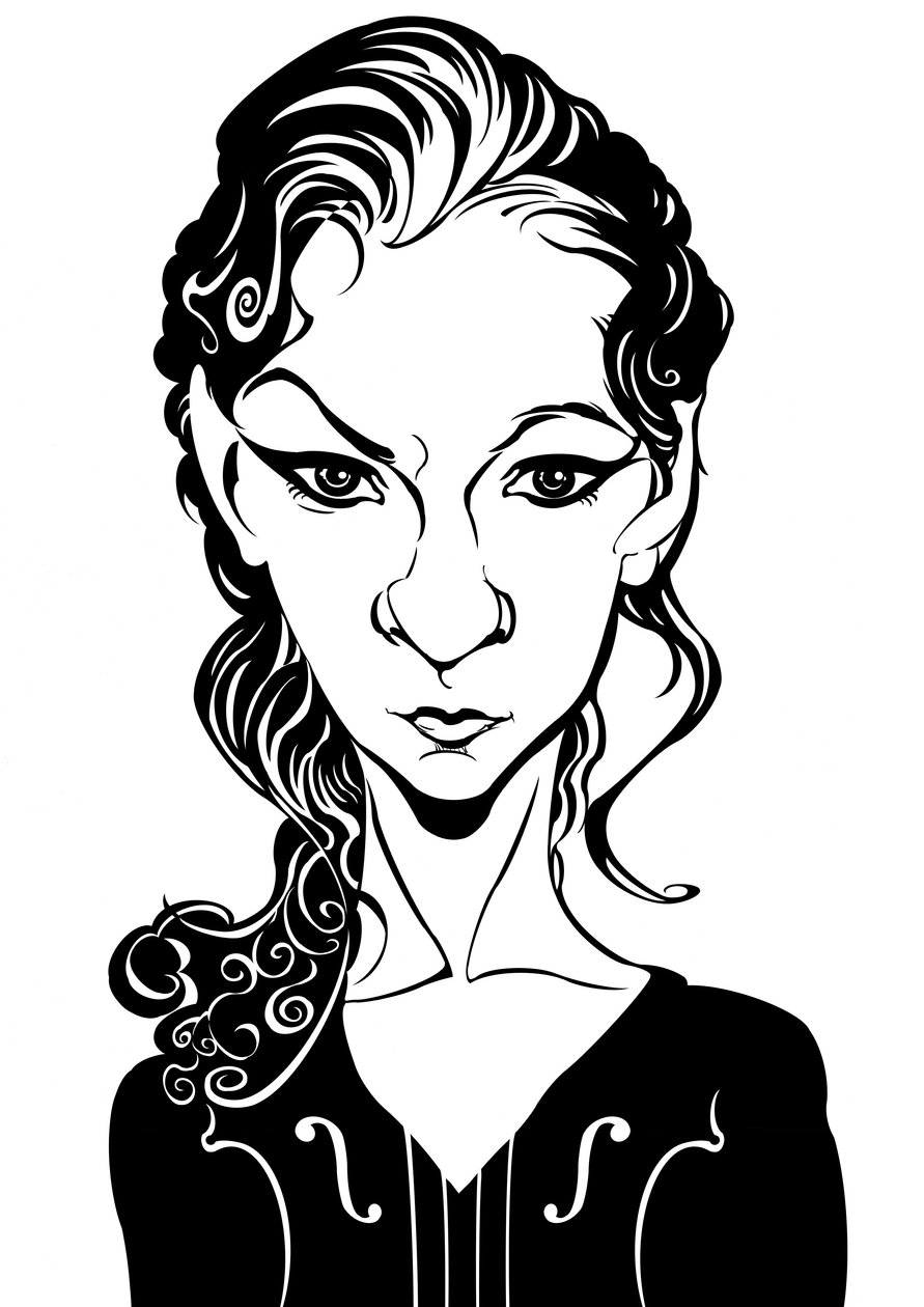 Hilary Hahn - caricature de la violoniste américaine - Neale Osborne