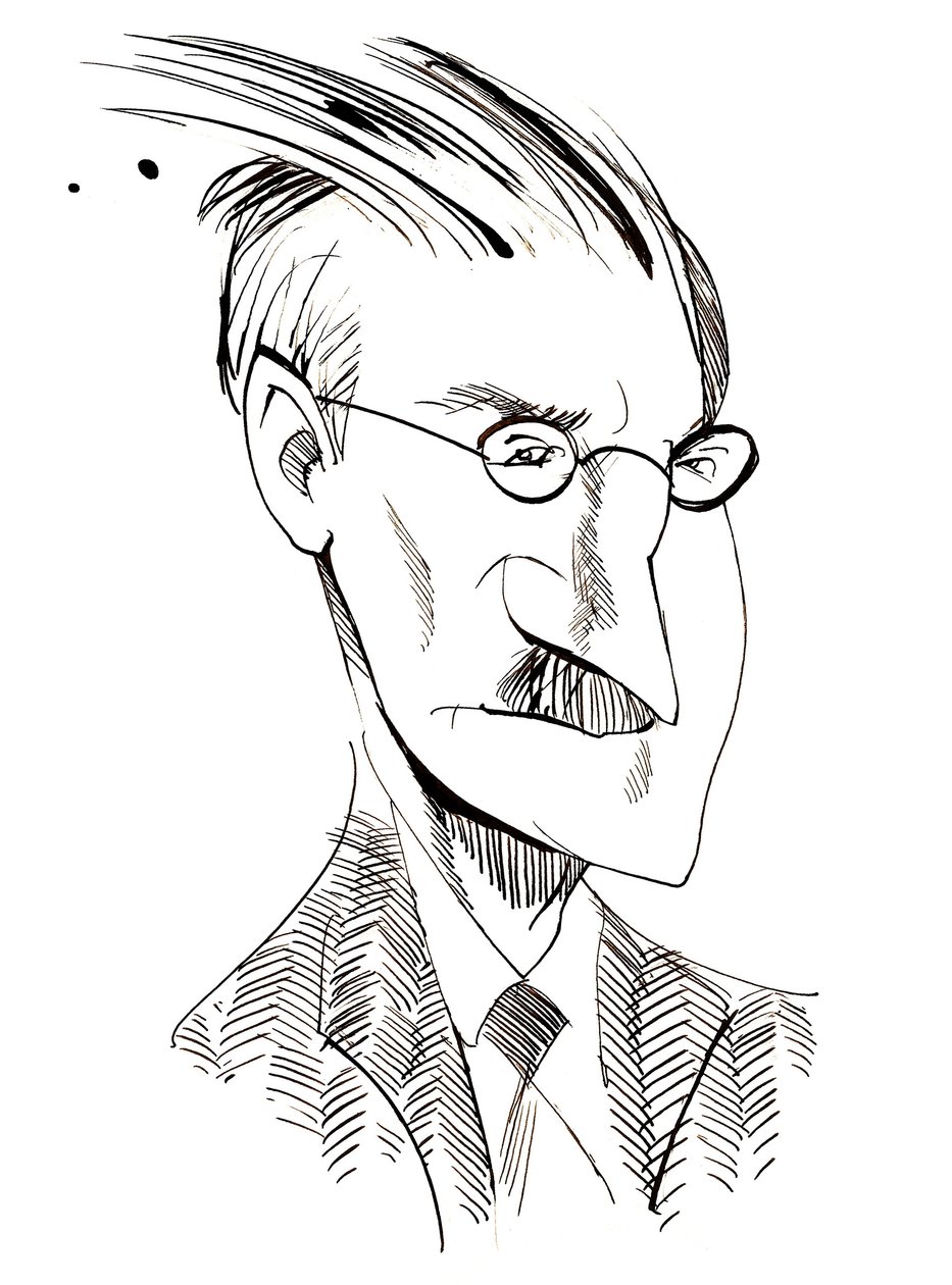 James Joyce - caricature de l