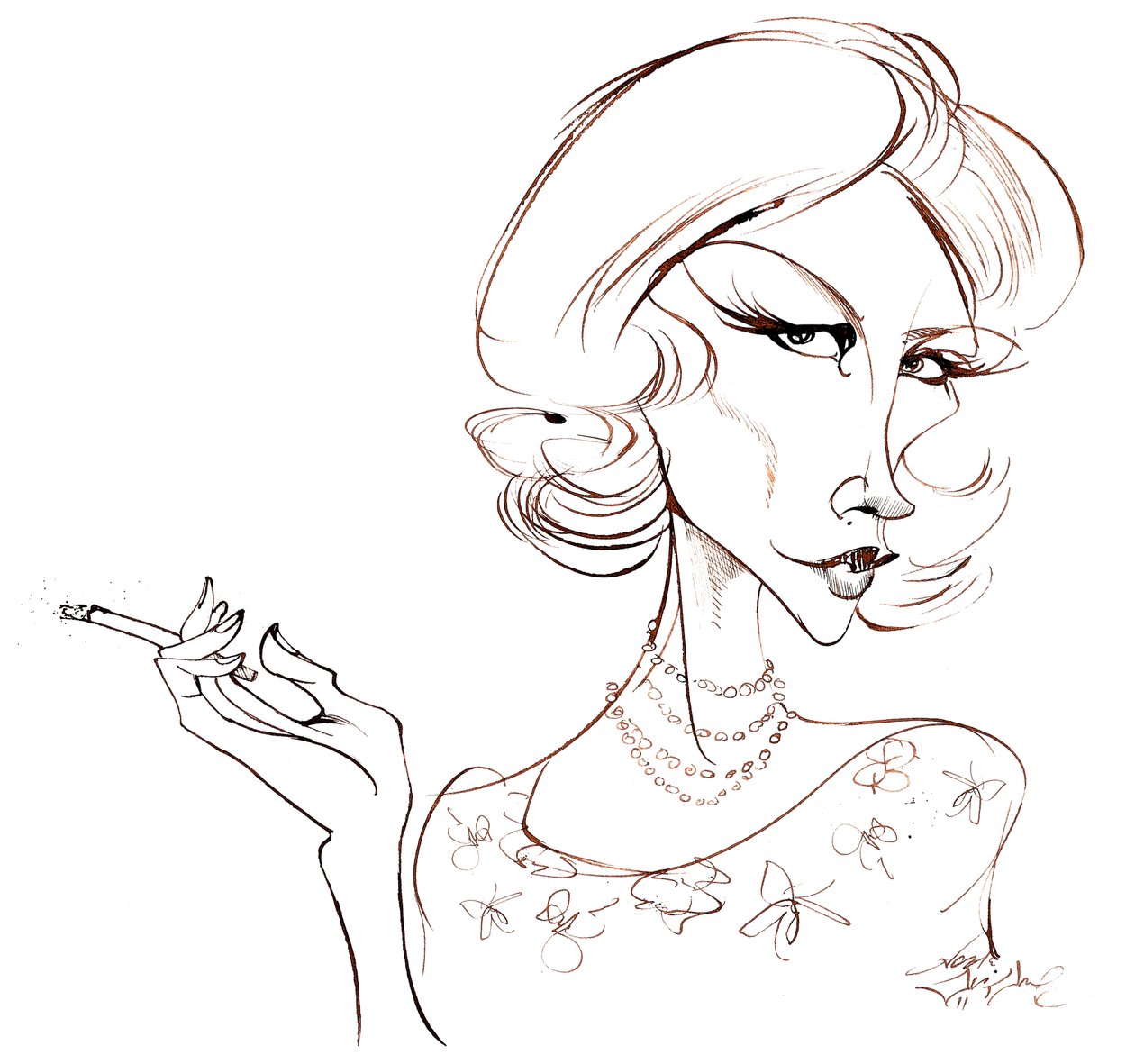 January Jones - caricature de l