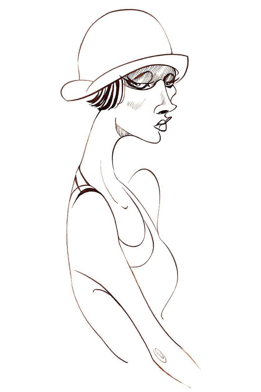 Modèle avec un chapeau cloche - Neale Osborne
