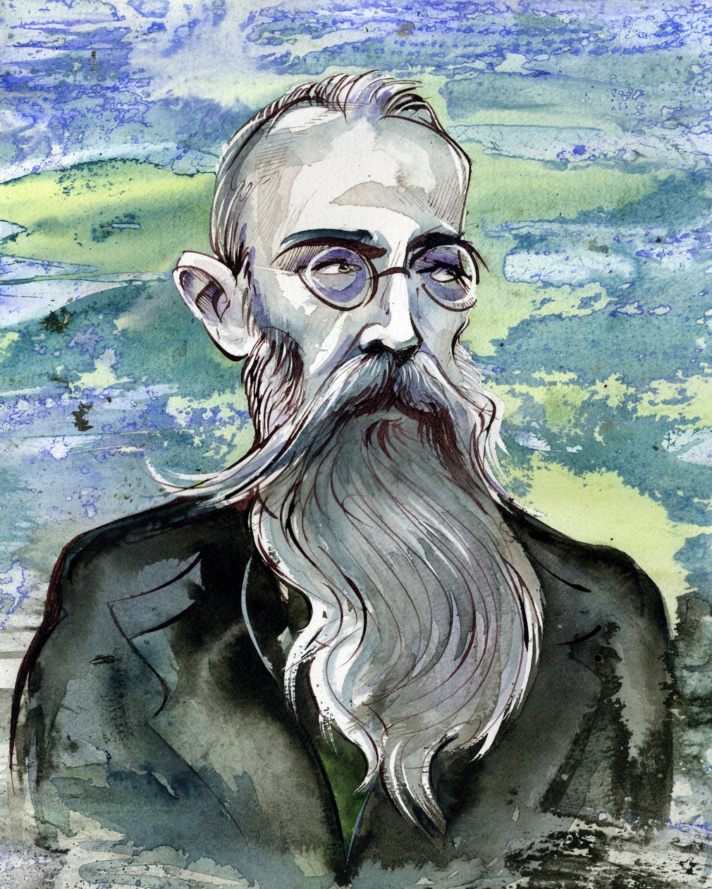 Caricature de Nikolaï Rimski-Korsakov, compositeur russe - Neale Osborne