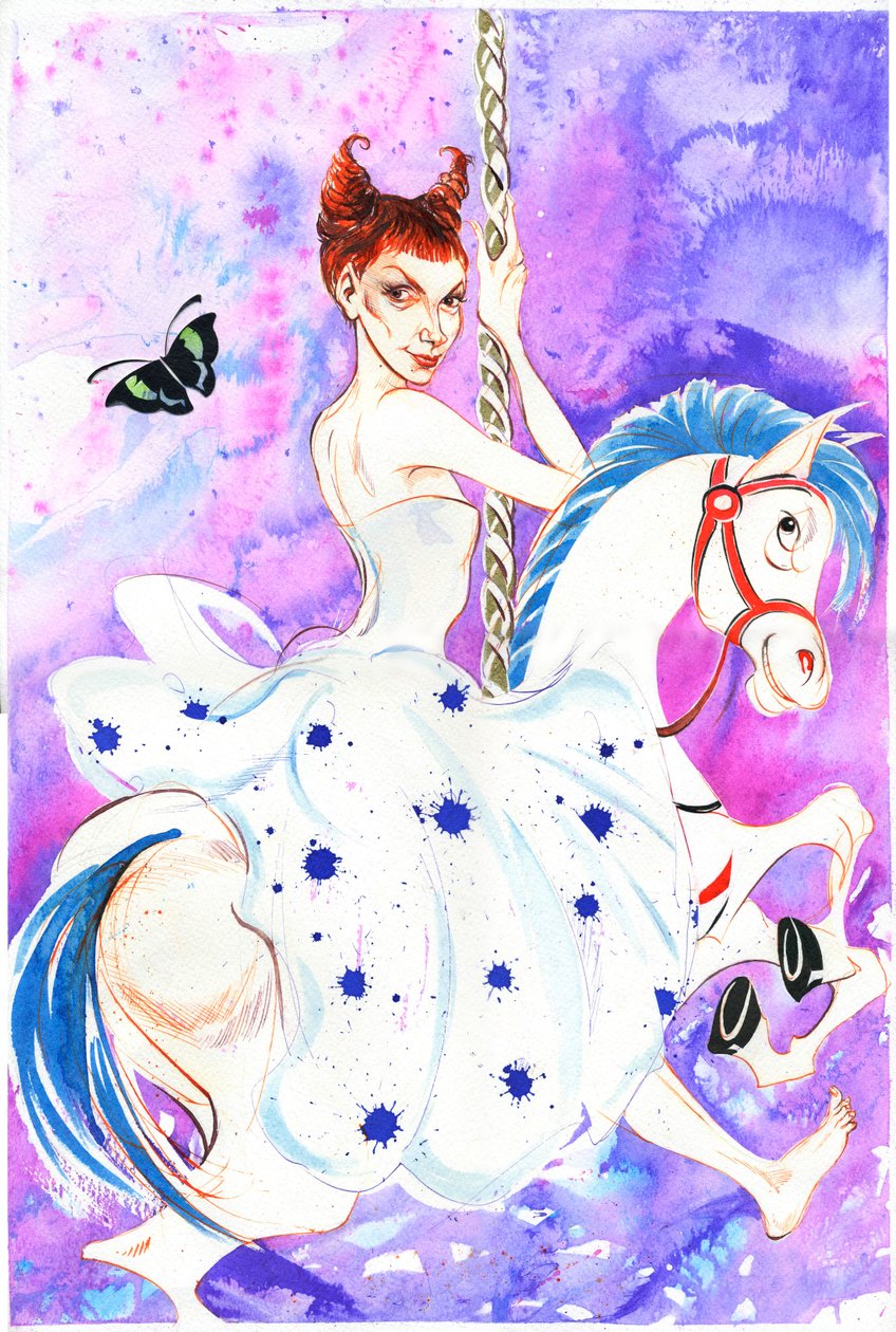 Caricature de Patricia Petibon, chanteuse d