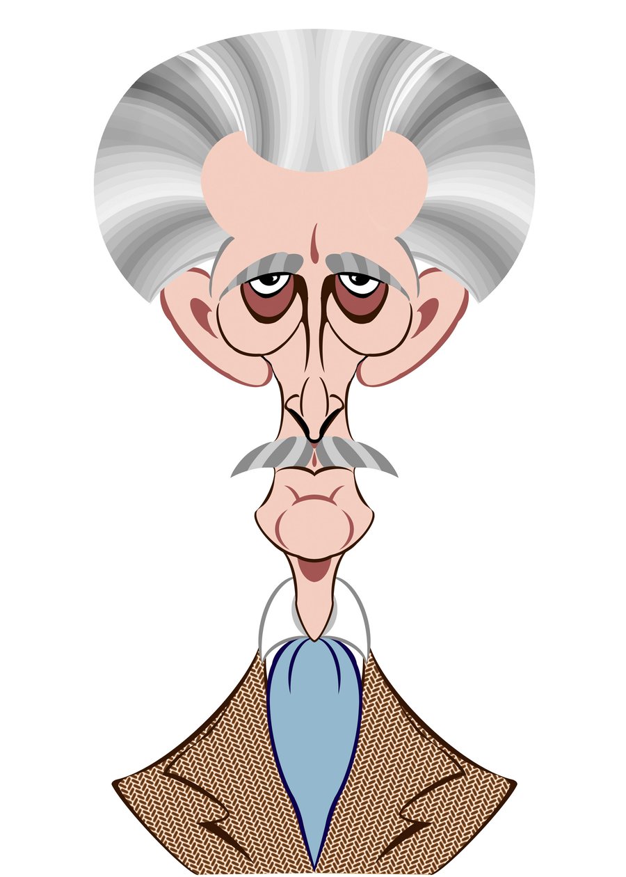 Peter Cushing en Docteur Who - caricature - Neale Osborne