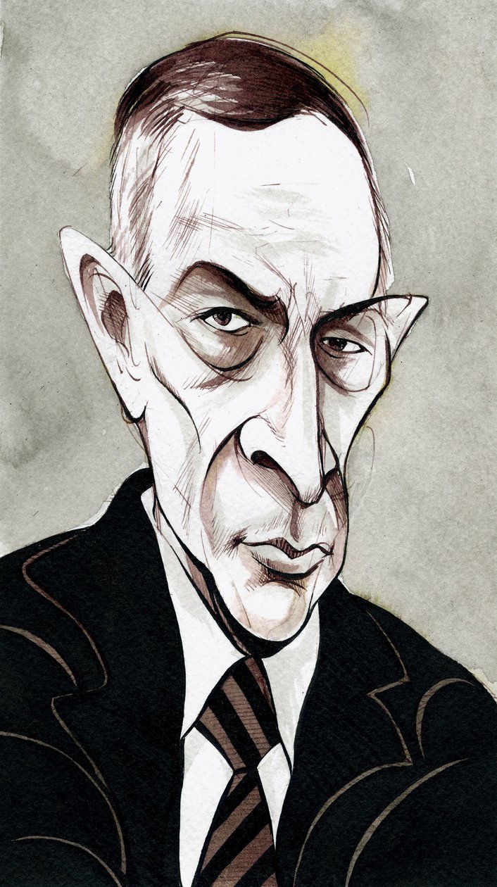 Caricature de Sergei Rachmaninov, compositeur russe - Neale Osborne