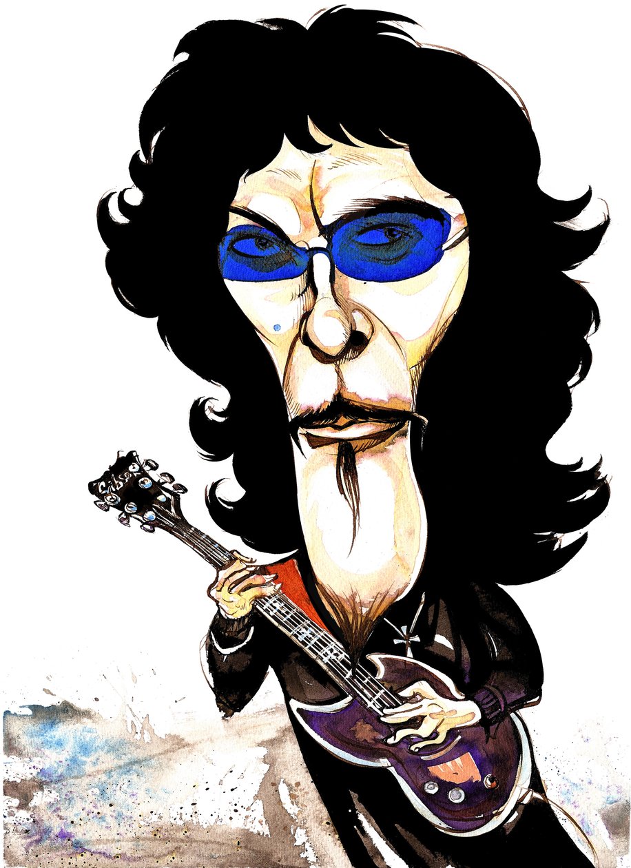 Tommy Iommi - caricature - Neale Osborne