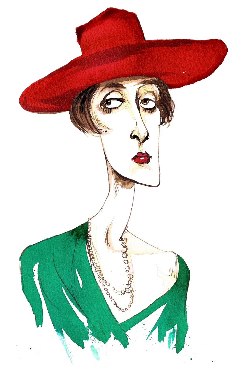 Victoria Mary Vita Sackville-West, poétesse et romancière anglaise (1892-1962); caricature - Neale Osborne