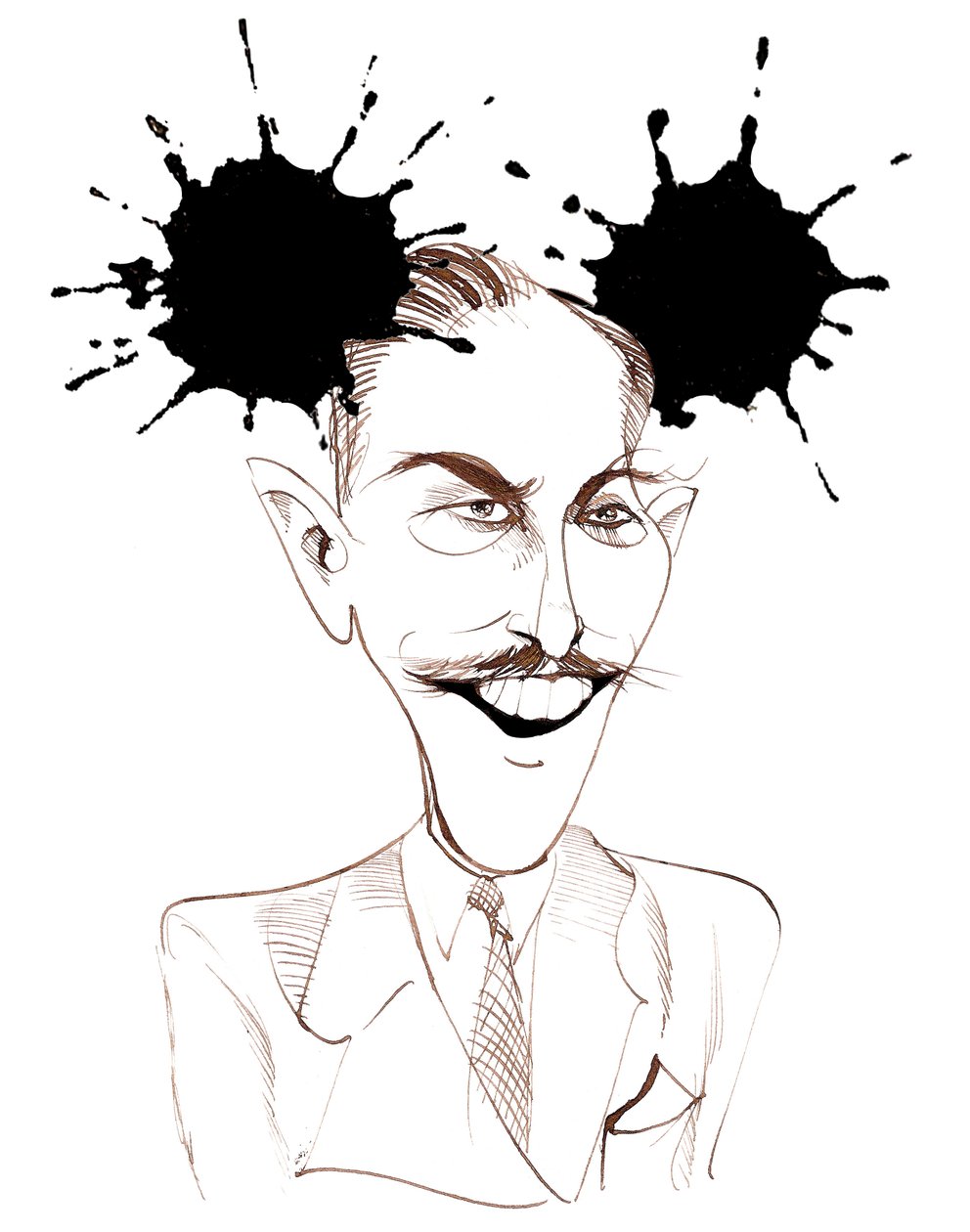Walt Disney, producteur de films américain, magnat des affaires, dessinateur et animateur; caricaturé avec Mickey Mouse - Neale Osborne