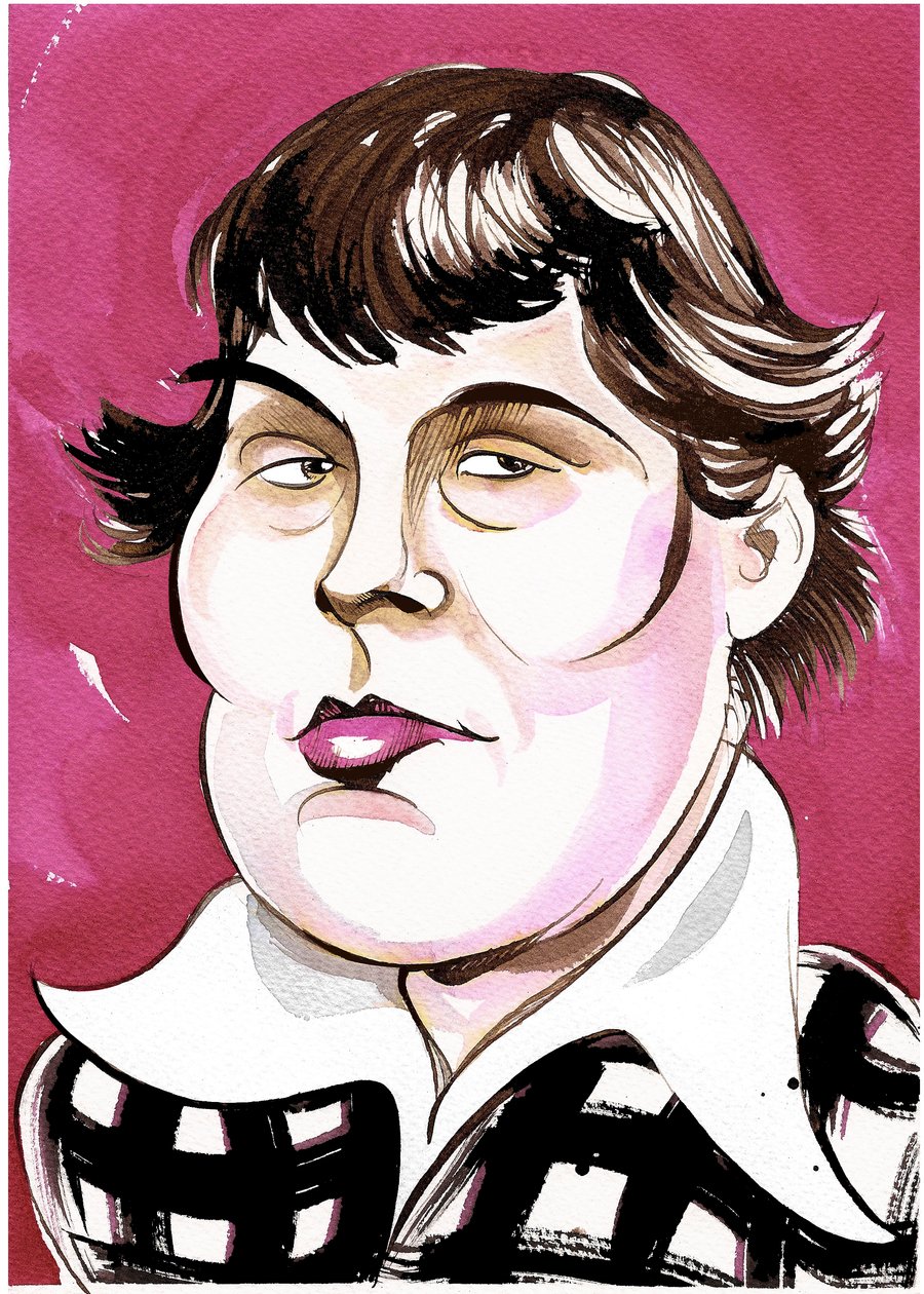 Galina Ustvolskaya - caricature en couleur - Neale Osborne