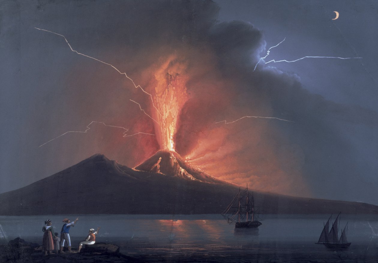 Naples : éruption du Vésuve, 22 octobre 1822 - Neapolitan School