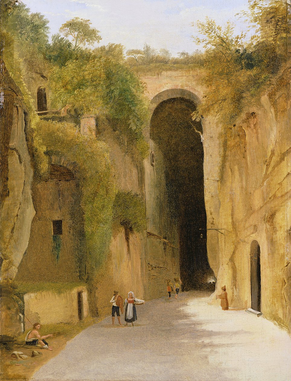 La Crypta Napoletana, sous la colline de Posillipo, Naples, vers 1840 - Neapolitan School