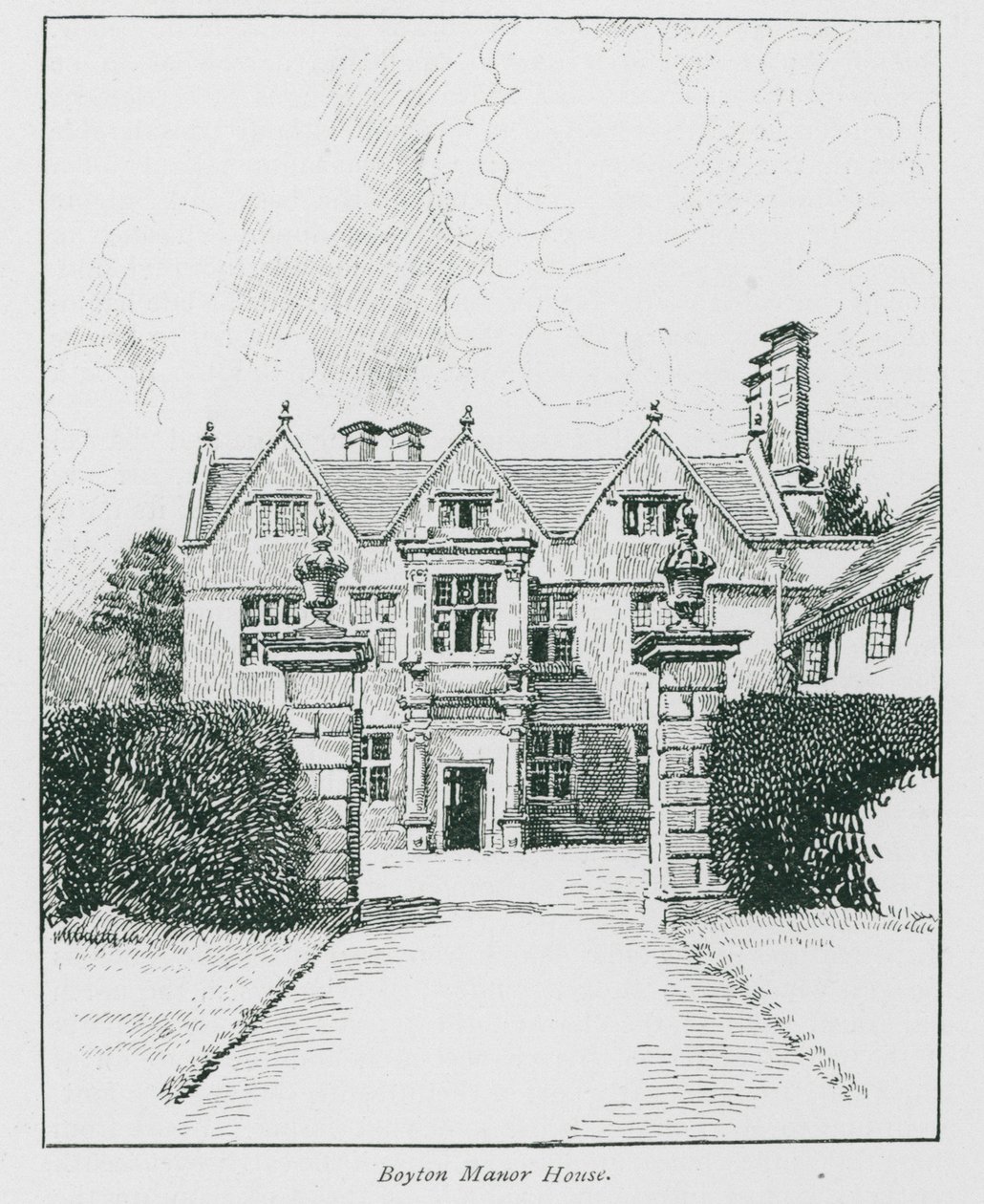 Manoir de Boyton (lithographie) - Nelly Erichsen