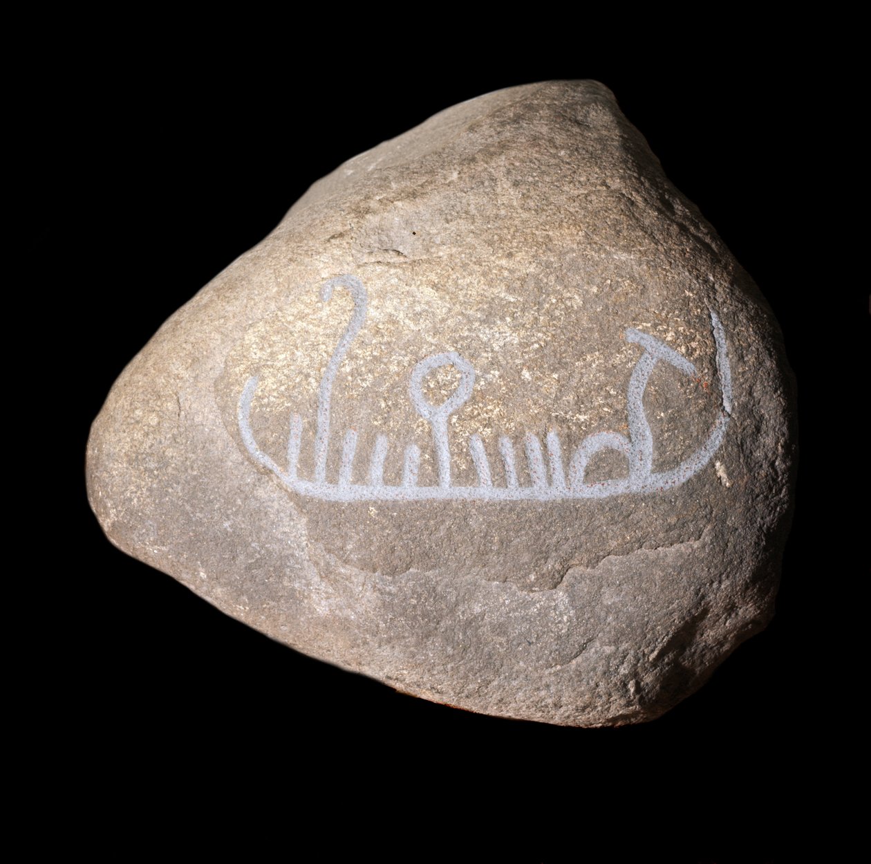 Graffiti néolithique suédois représentant un navire. Stockholm, Historiska Museet Suède - Neolithic Neolithic