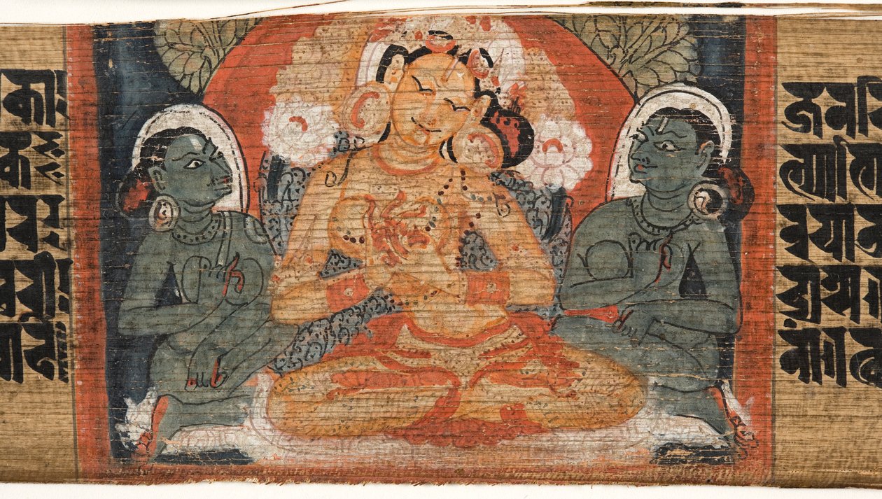 (détail) Déesse Prajnaparamita, du Astasahasrika Prajnaparamita - Nepalese School