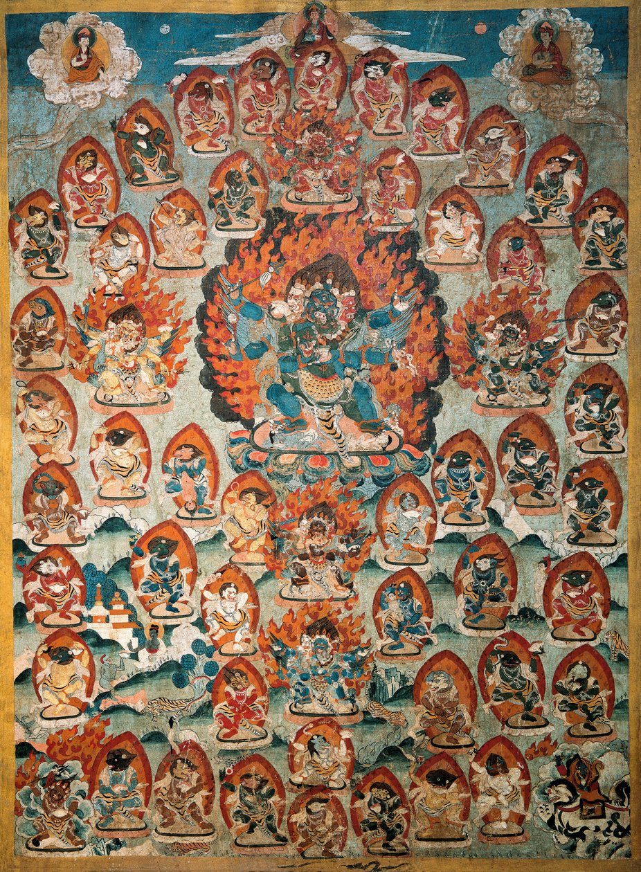 Vue du paradis, visions de Bard, Népal - Nepalese School